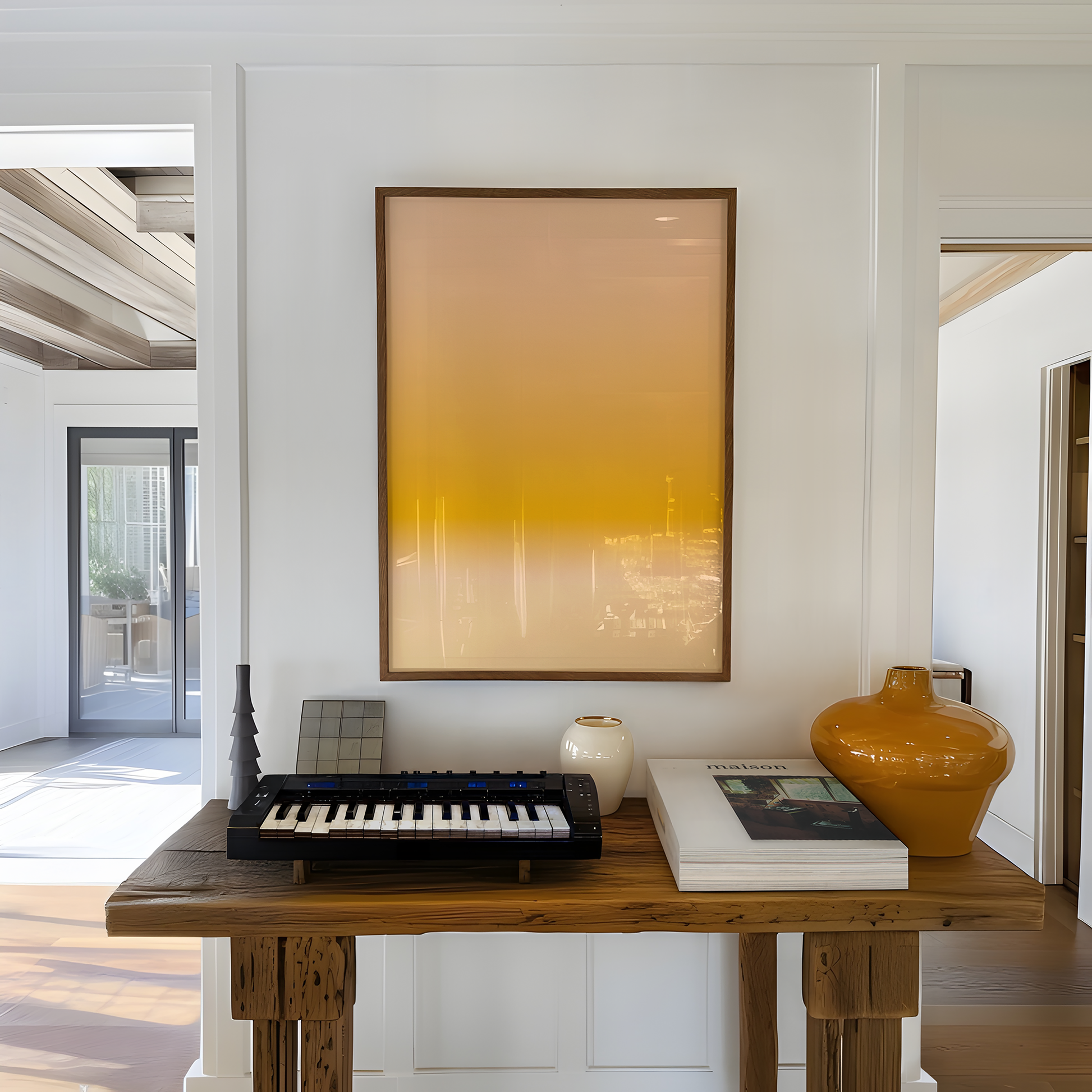 Sunlit Calm No. 01 | Yellow Abstract Art Print
