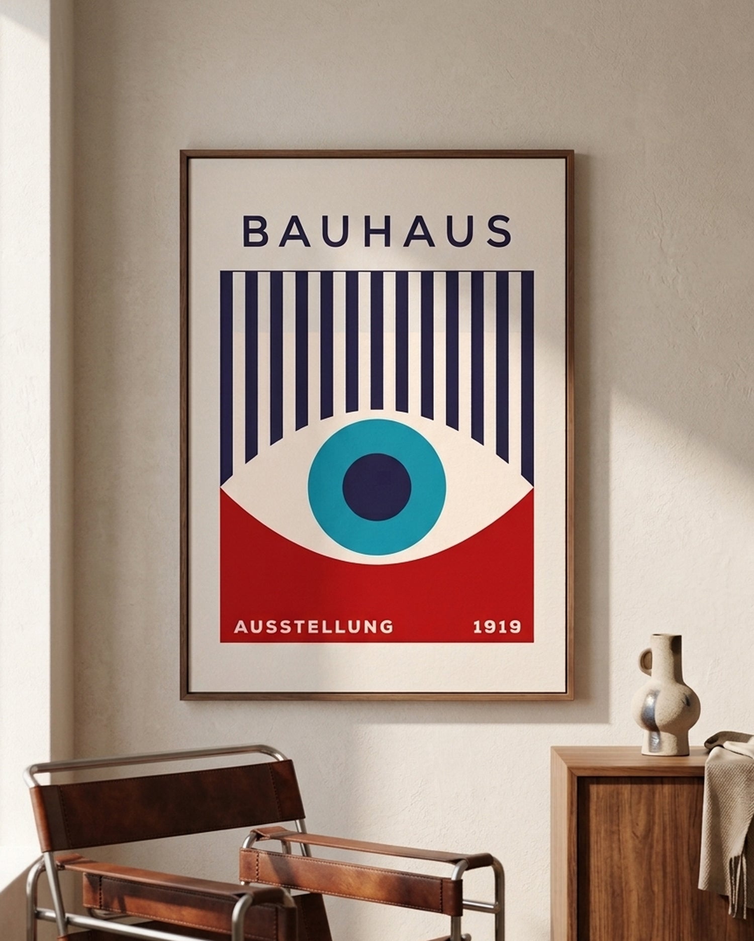 Bauhaus Eye Print – Vintage Geometric Poster, Minimalist Art (Digital Download)