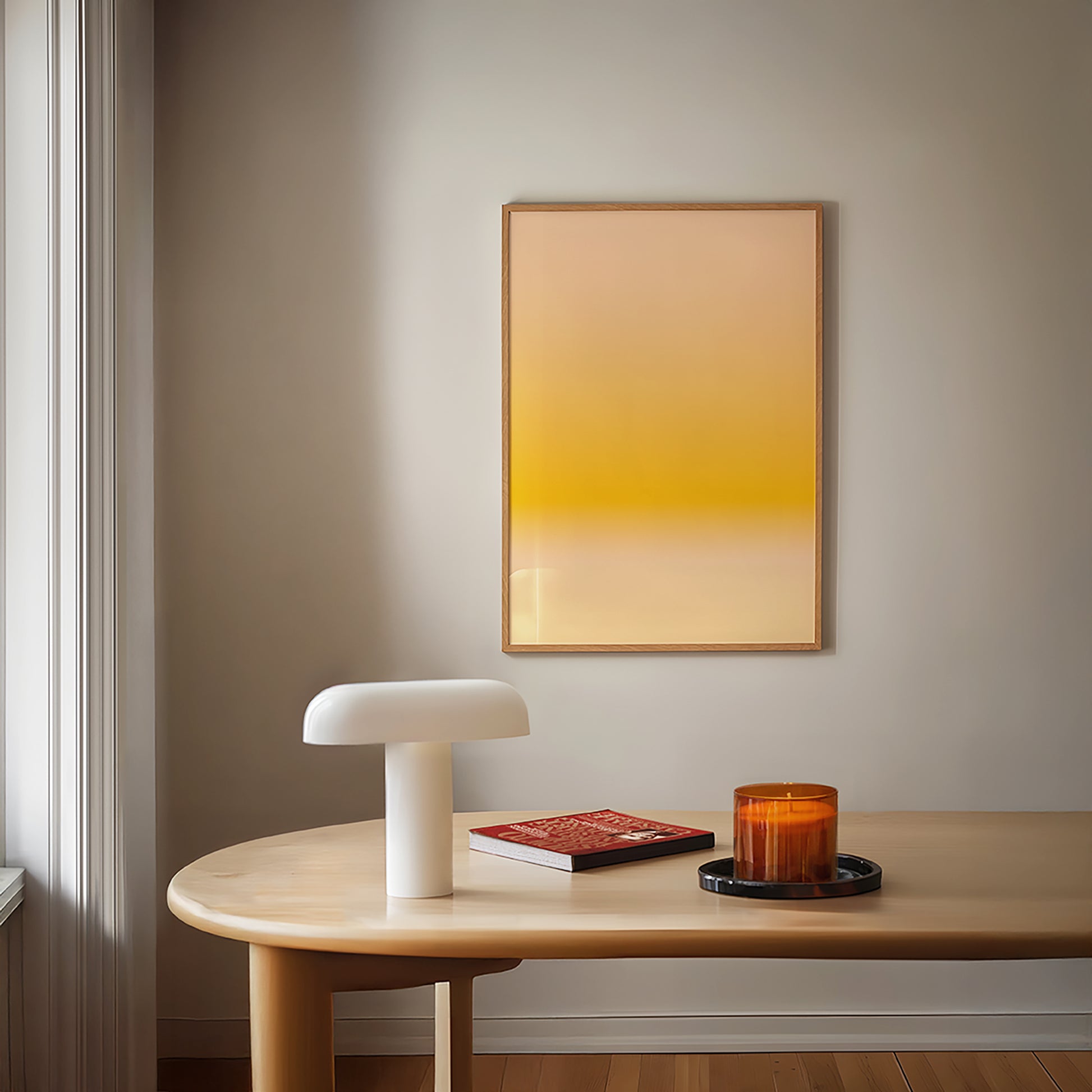 Sunlit Calm No. 01 | Yellow Abstract Art Print