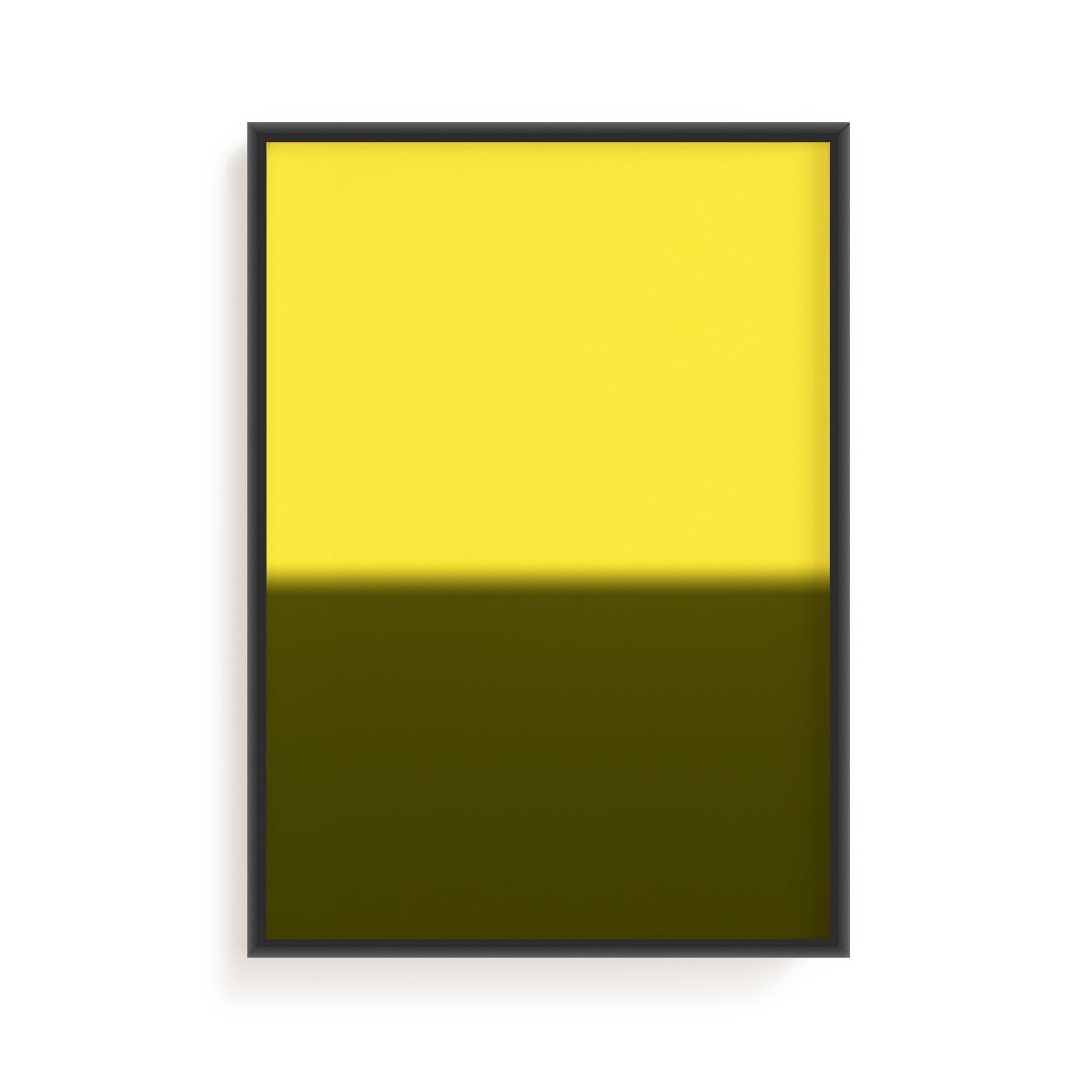 Solar Divide No. 01 | Yellow & Olive Abstract Art Print