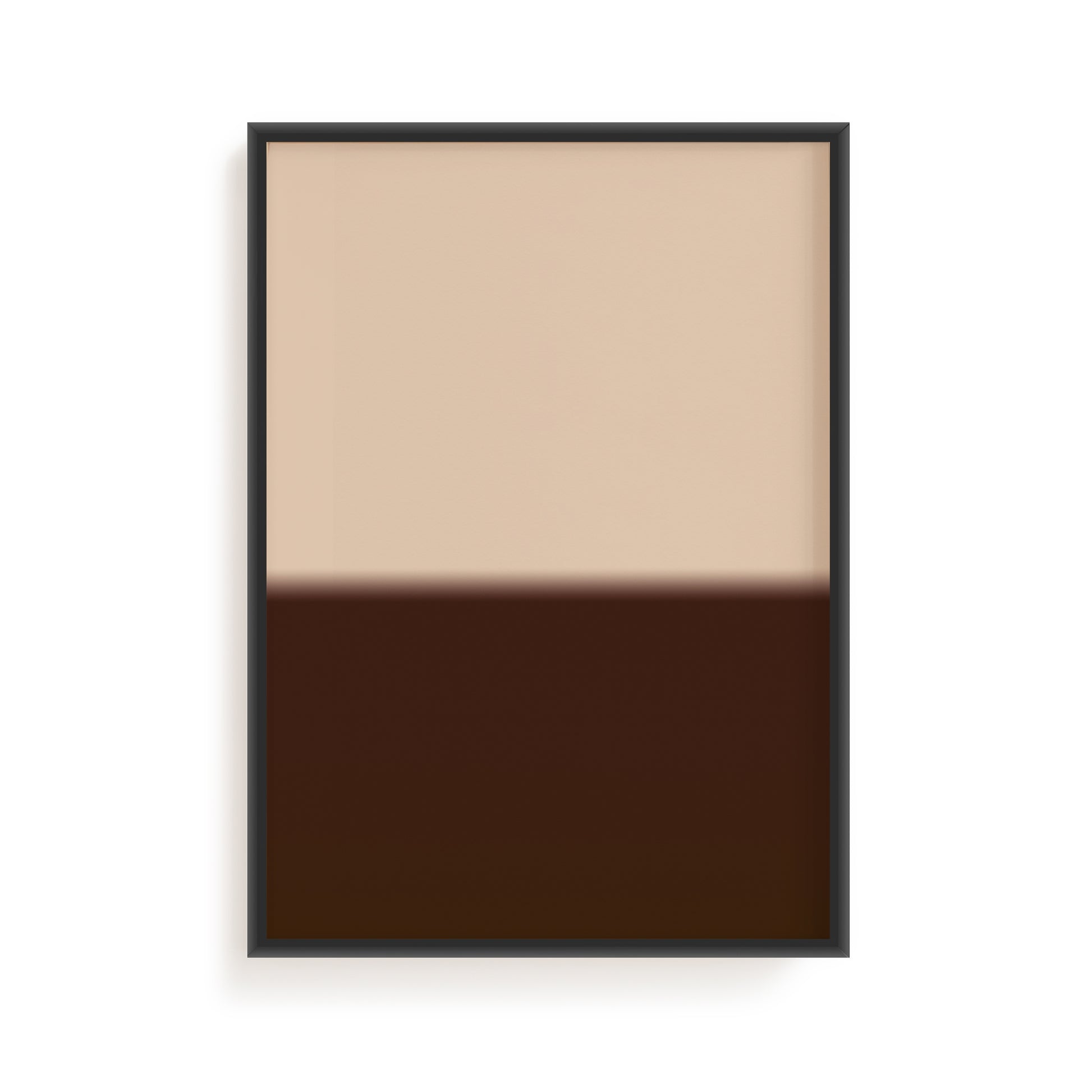 Solar Divide No. 02 | Beige & Brown Abstract Art Print