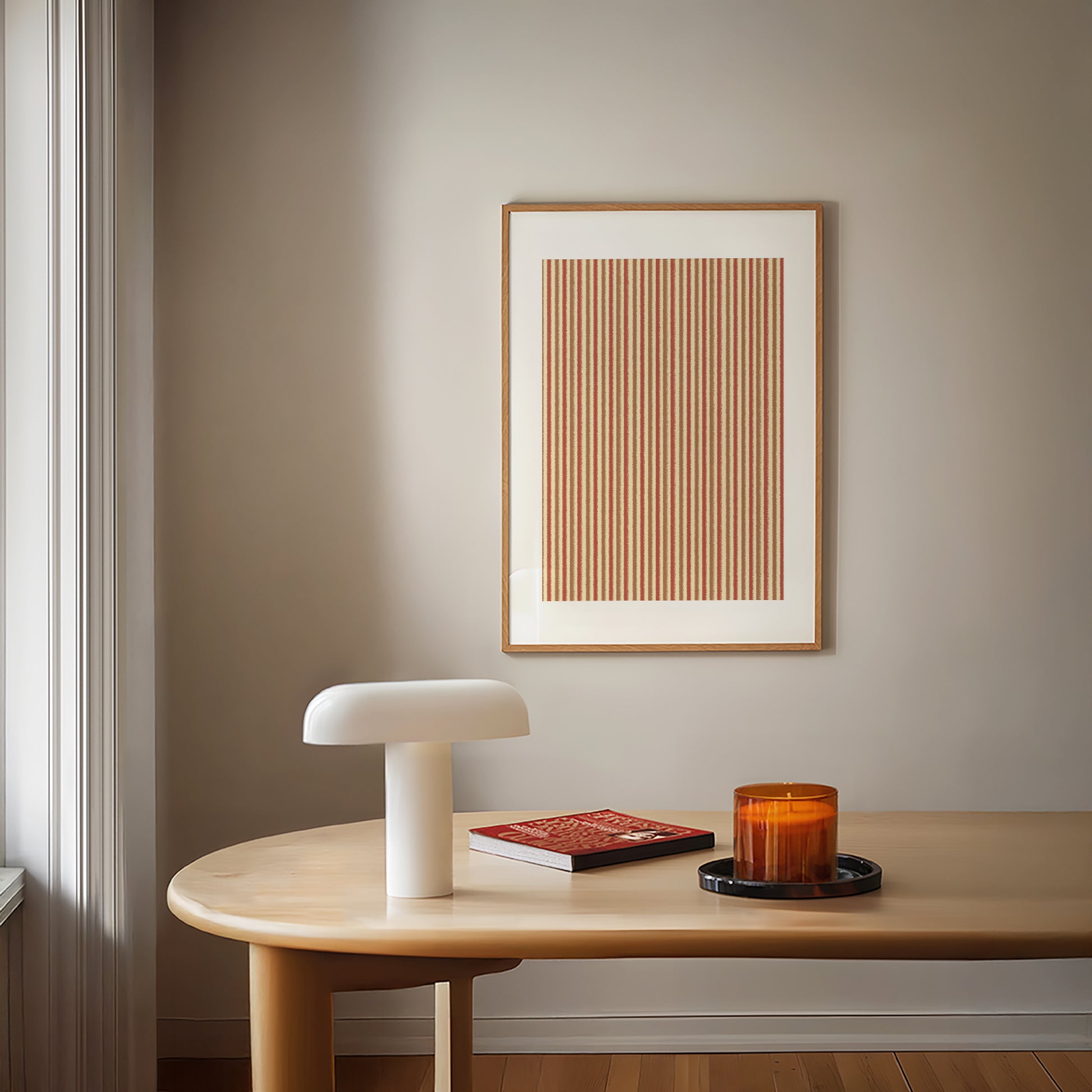 Terracotta Lines Minimalist Art Print
