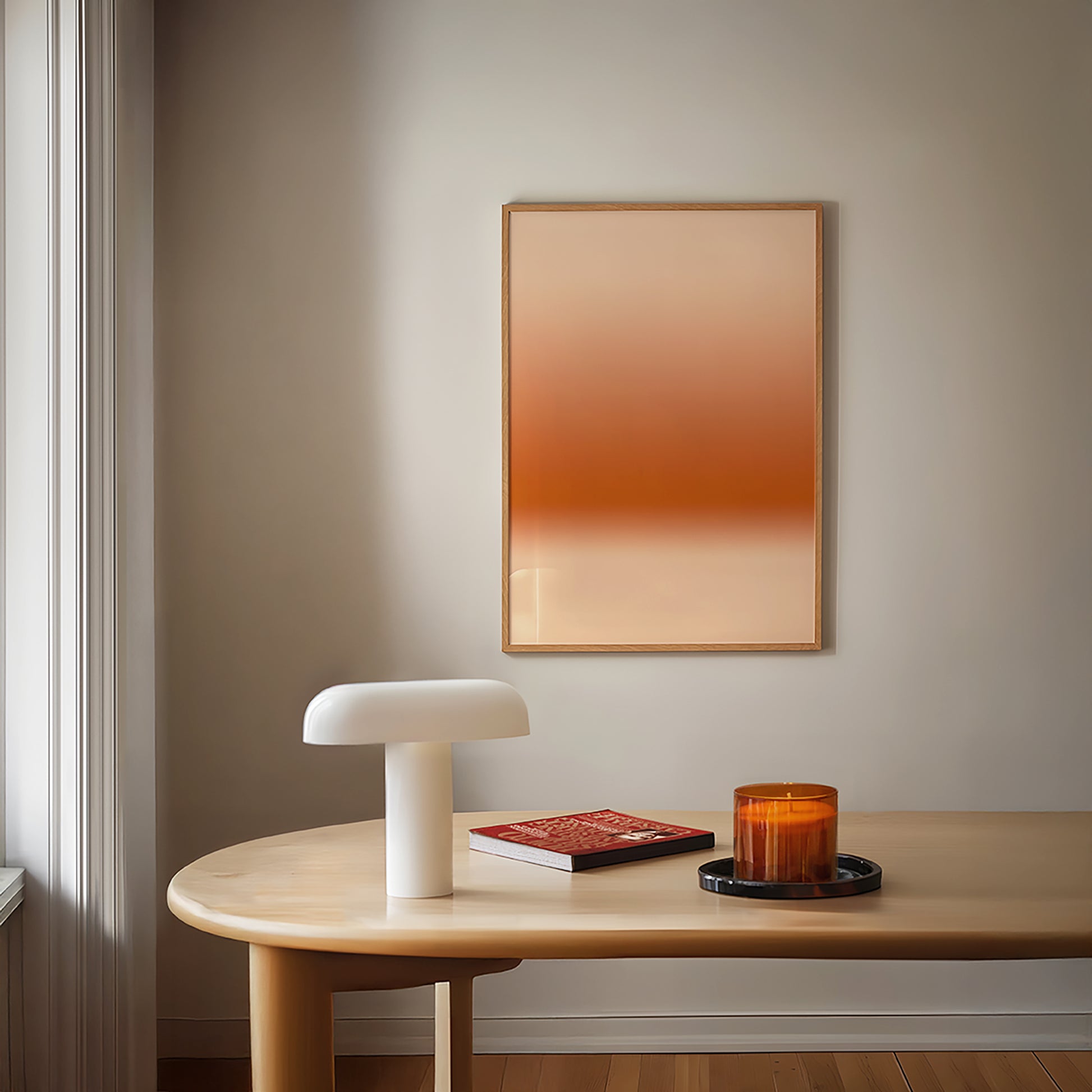 Terracotta Horizon | Brown Abstract Art Print