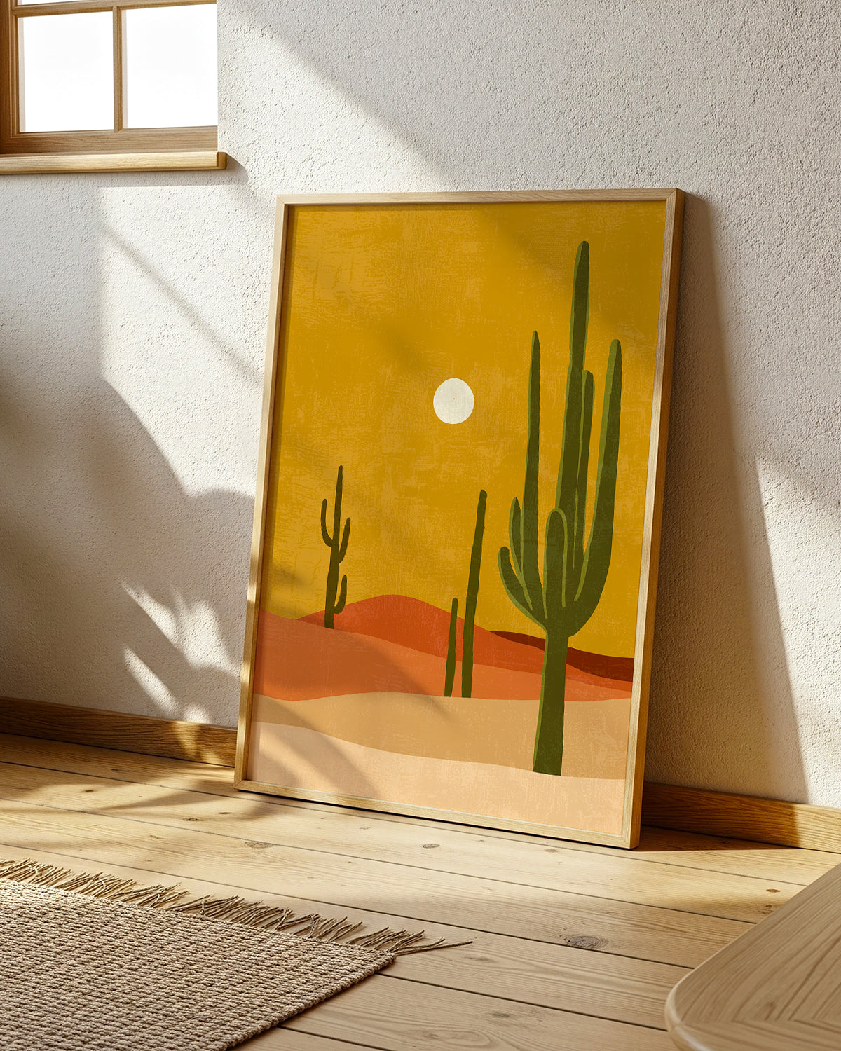 Desert Cactus Boho Southwest Mid Century Landscape (Digital Download)