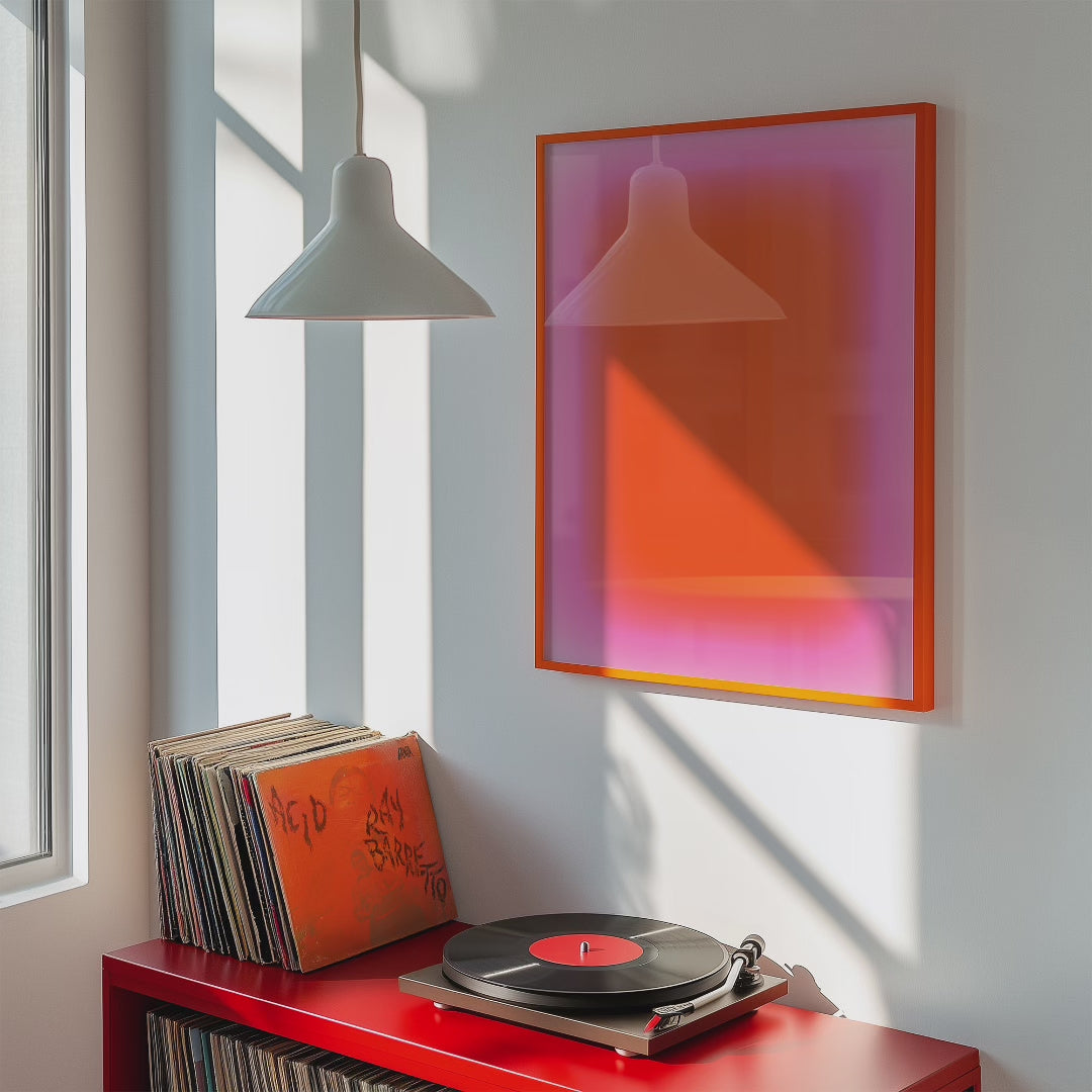 Pink Orange Sunset Art