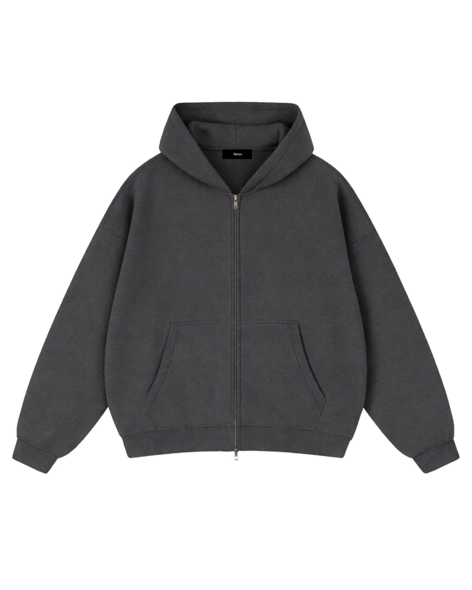 Essential Oversized Zip-Up Hoodie – Heavyweight Boxy Fit Unisex Fleece
