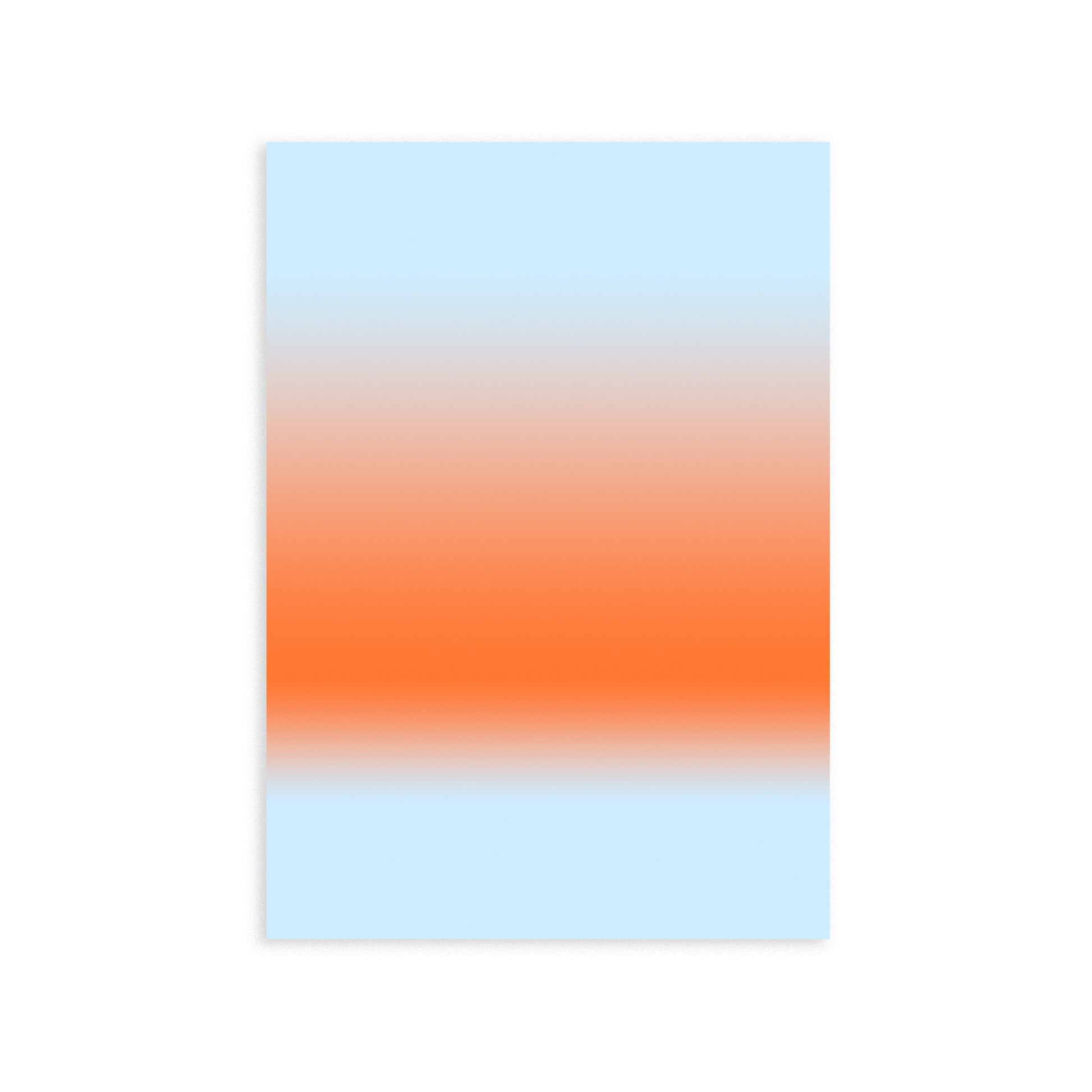 Coastal Horizon | Blue Orange Abstract Art Print