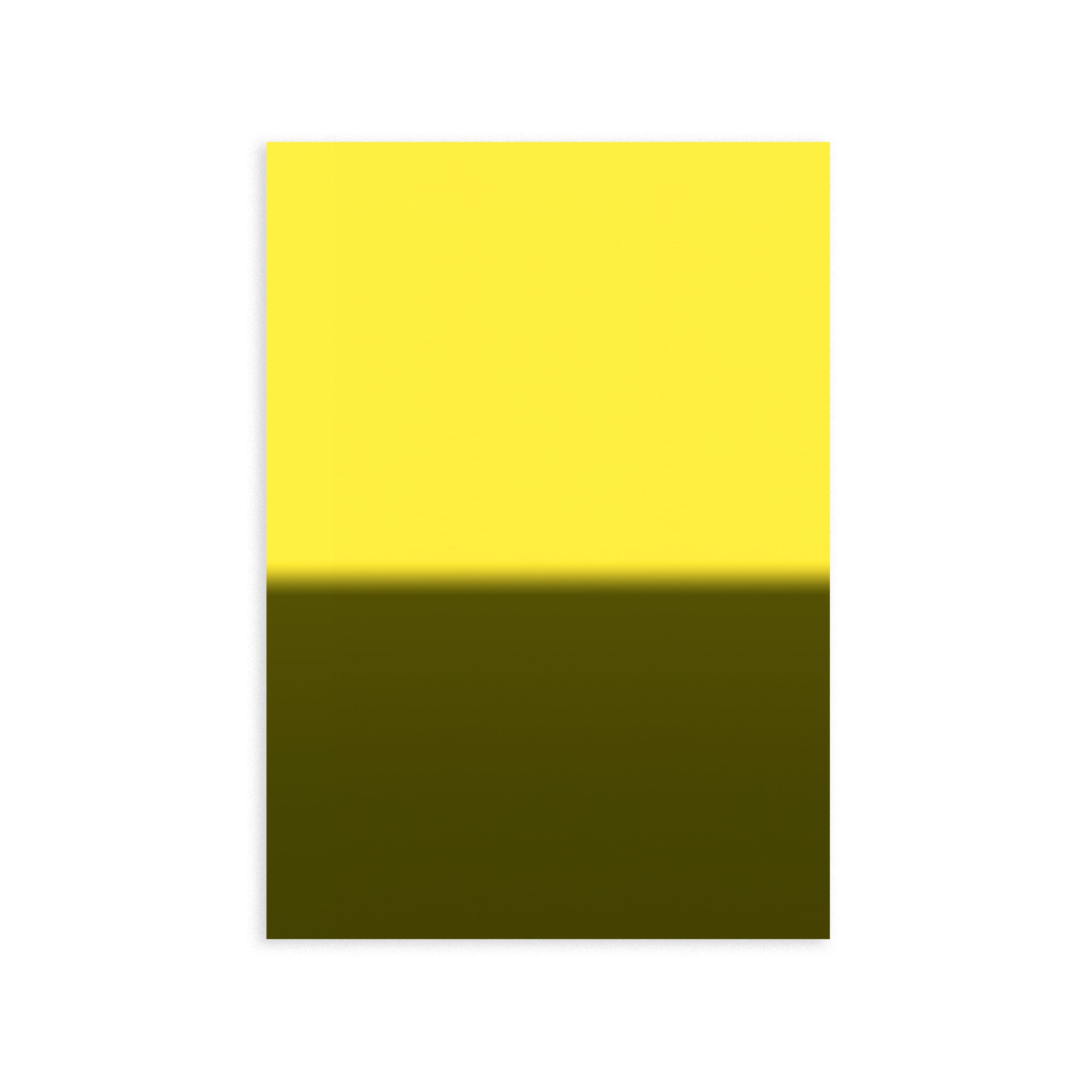 Solar Divide No. 01 | Yellow & Olive Abstract Art Print