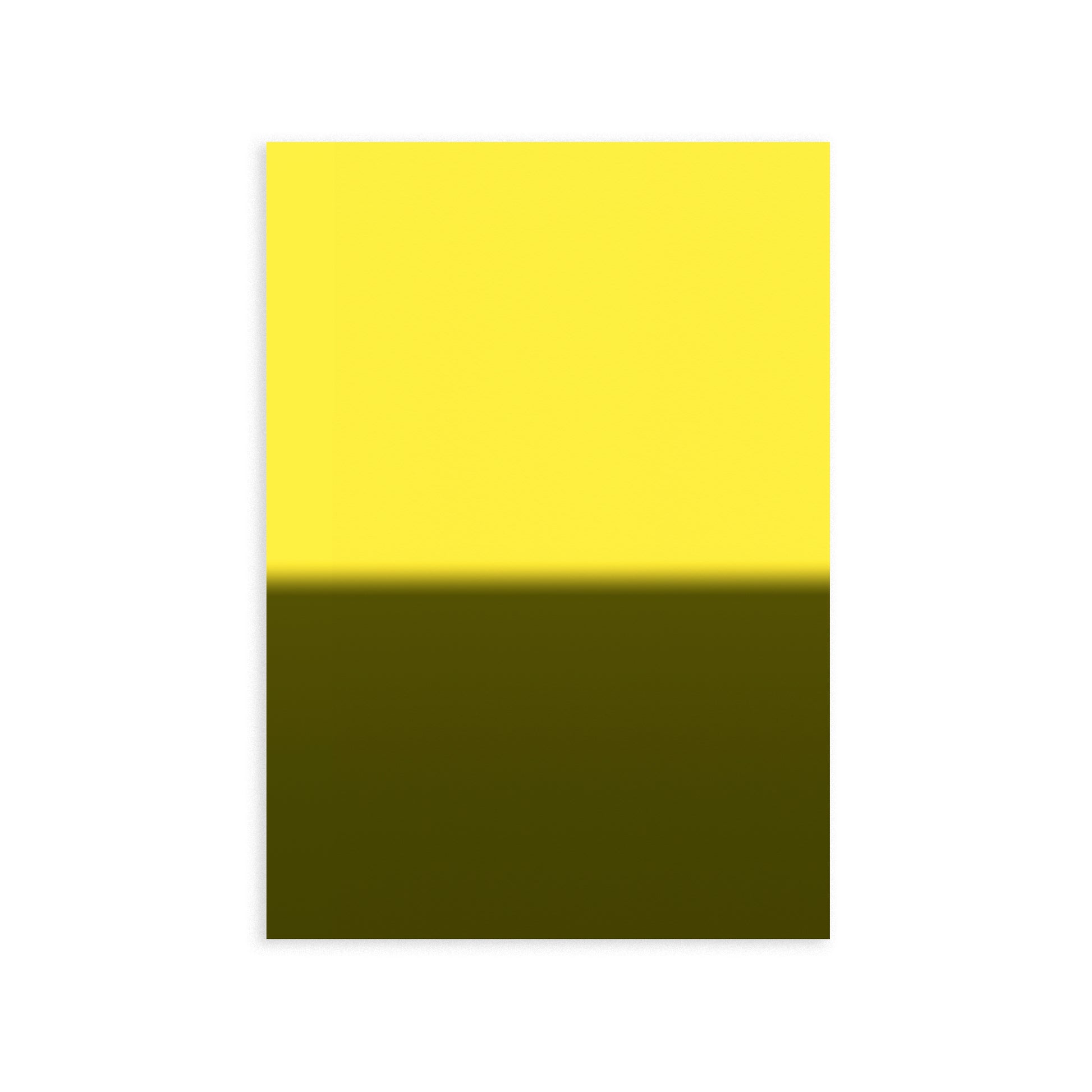 Solar Divide No. 01 | Yellow & Olive Abstract Art Print