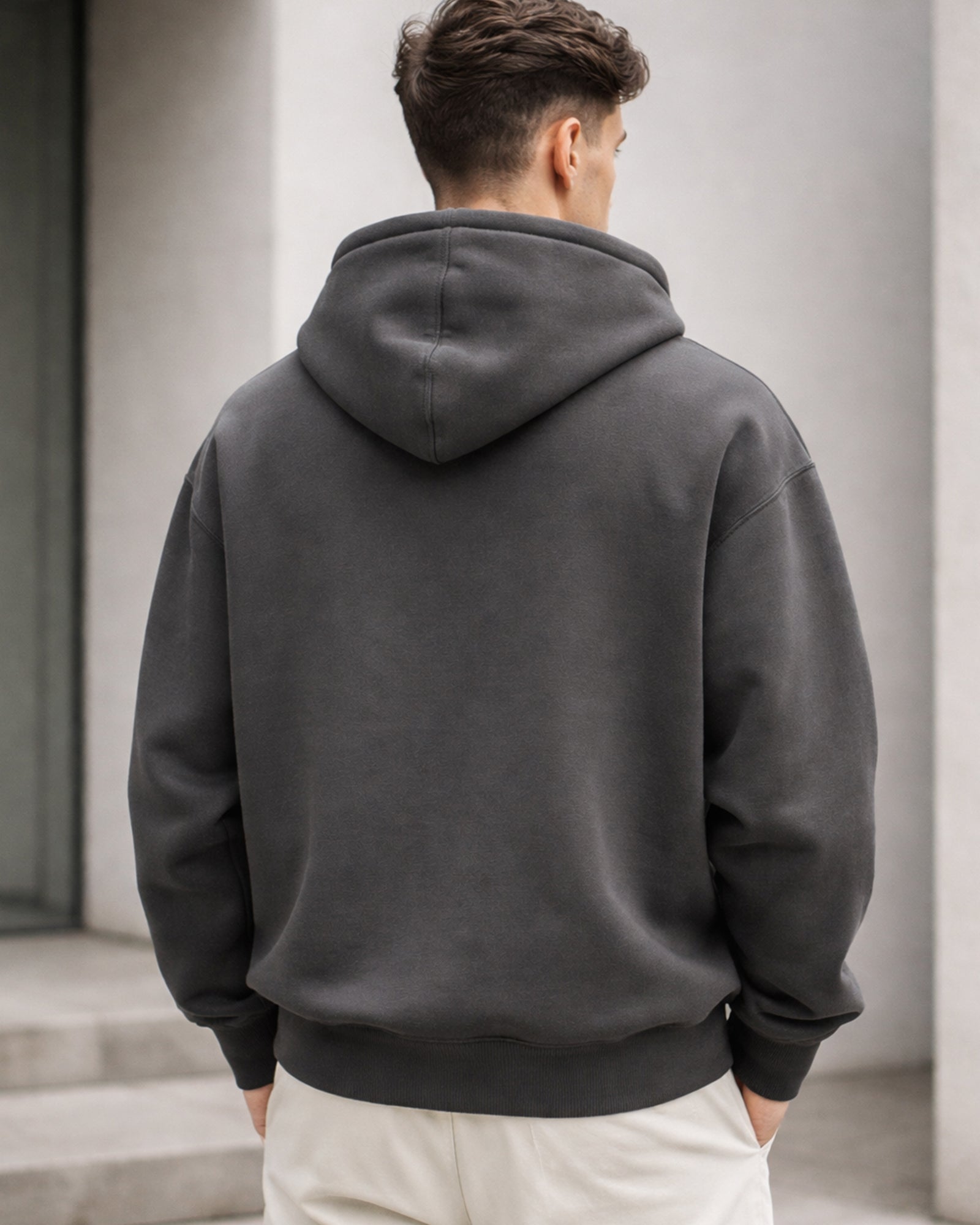 Essential Oversized Zip-Up Hoodie – Heavyweight Boxy Fit Unisex Fleece