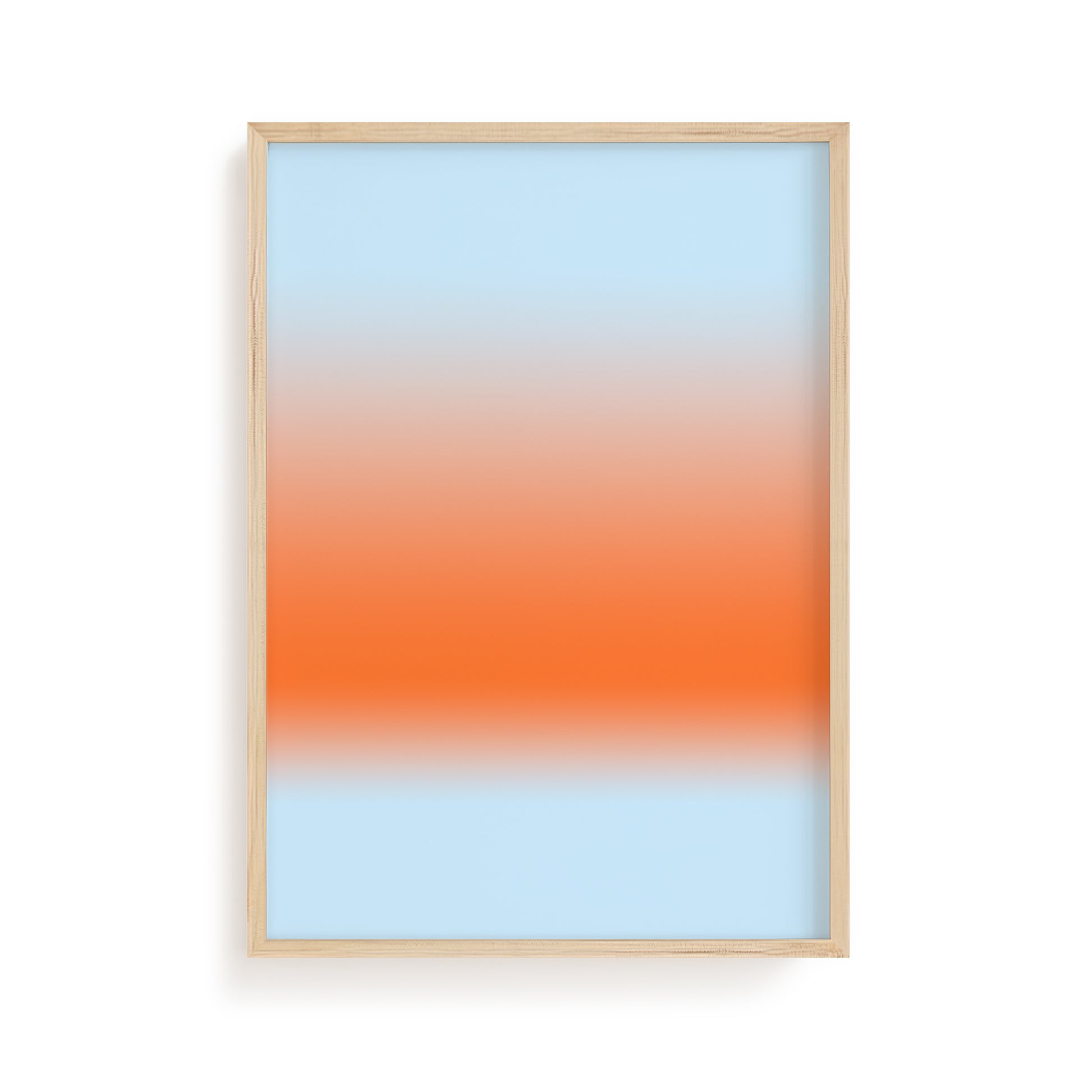 Coastal Horizon | Blue Orange Abstract Art Print