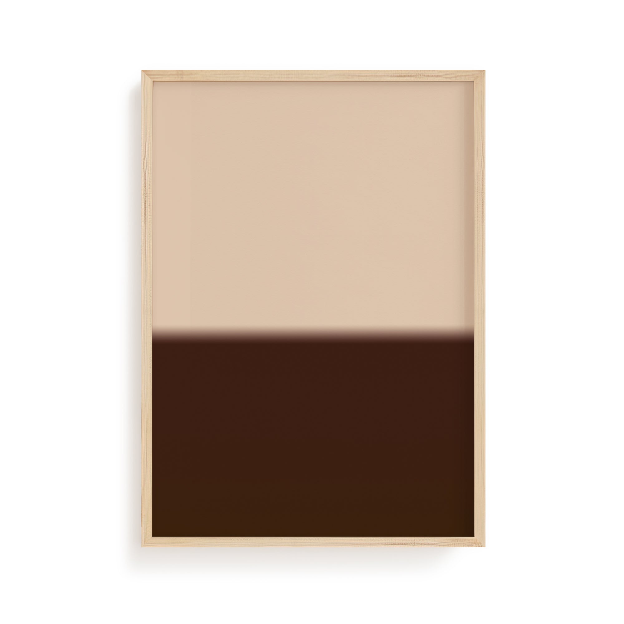 Solar Divide No. 02 | Beige & Brown Abstract Art Print