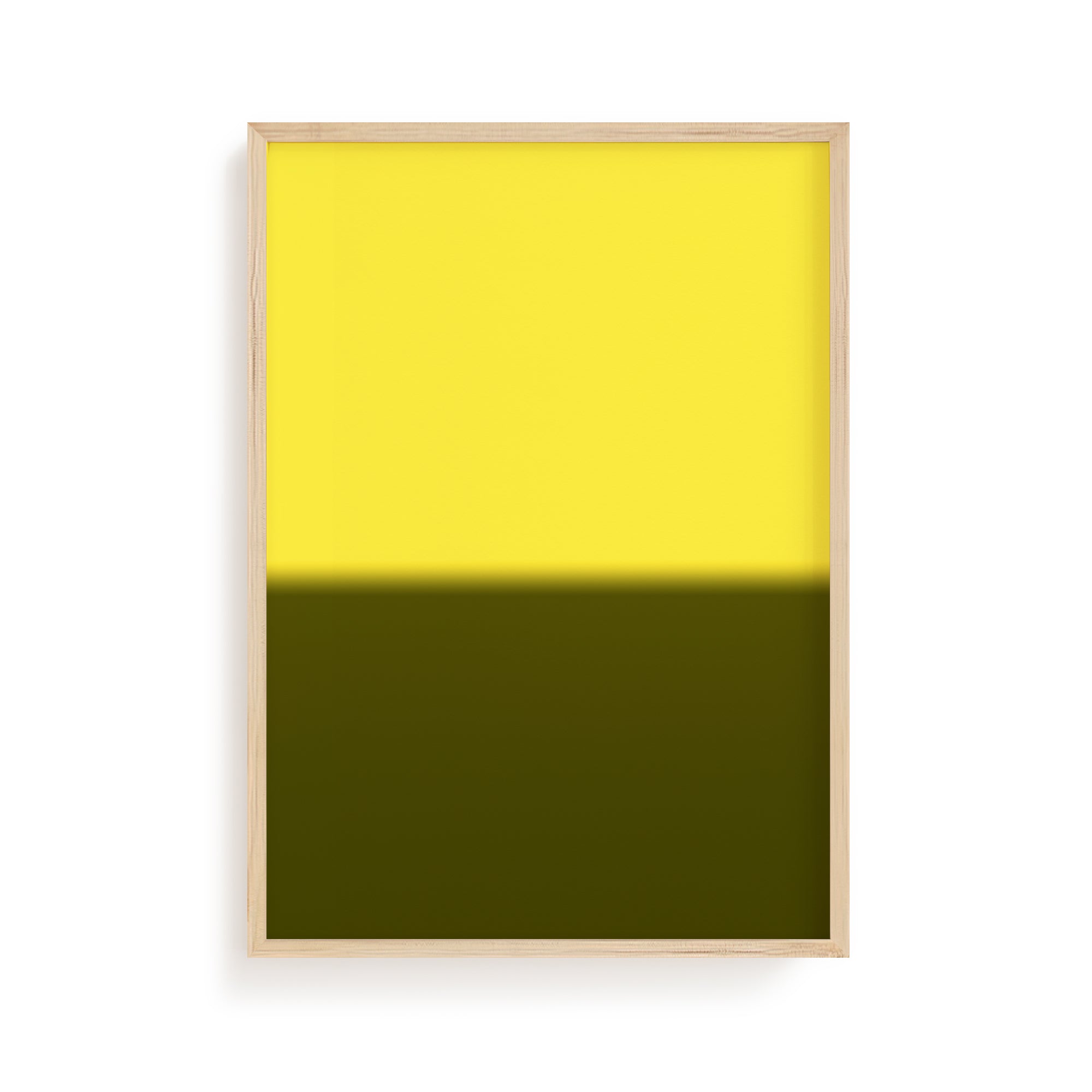 Solar Divide No. 01 | Yellow & Olive Abstract Art Print