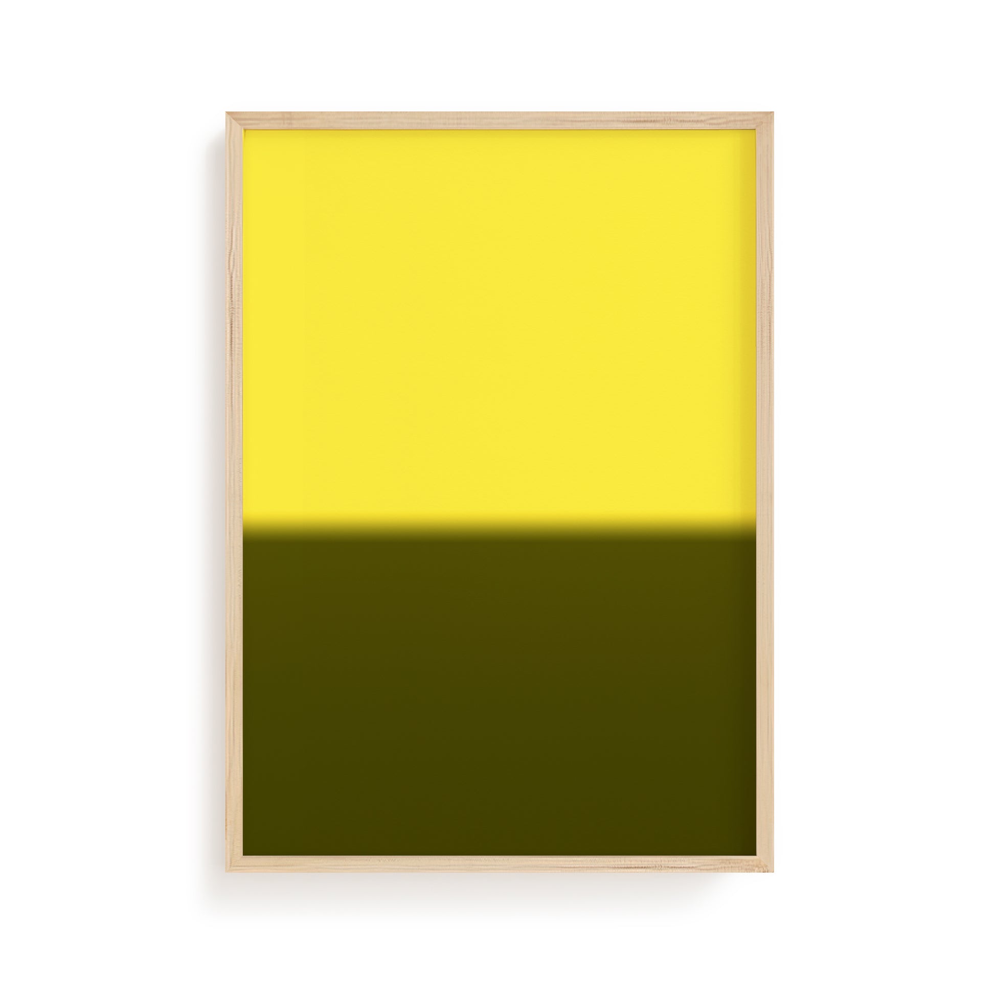 Solar Divide No. 01 | Yellow & Olive Abstract Art Print
