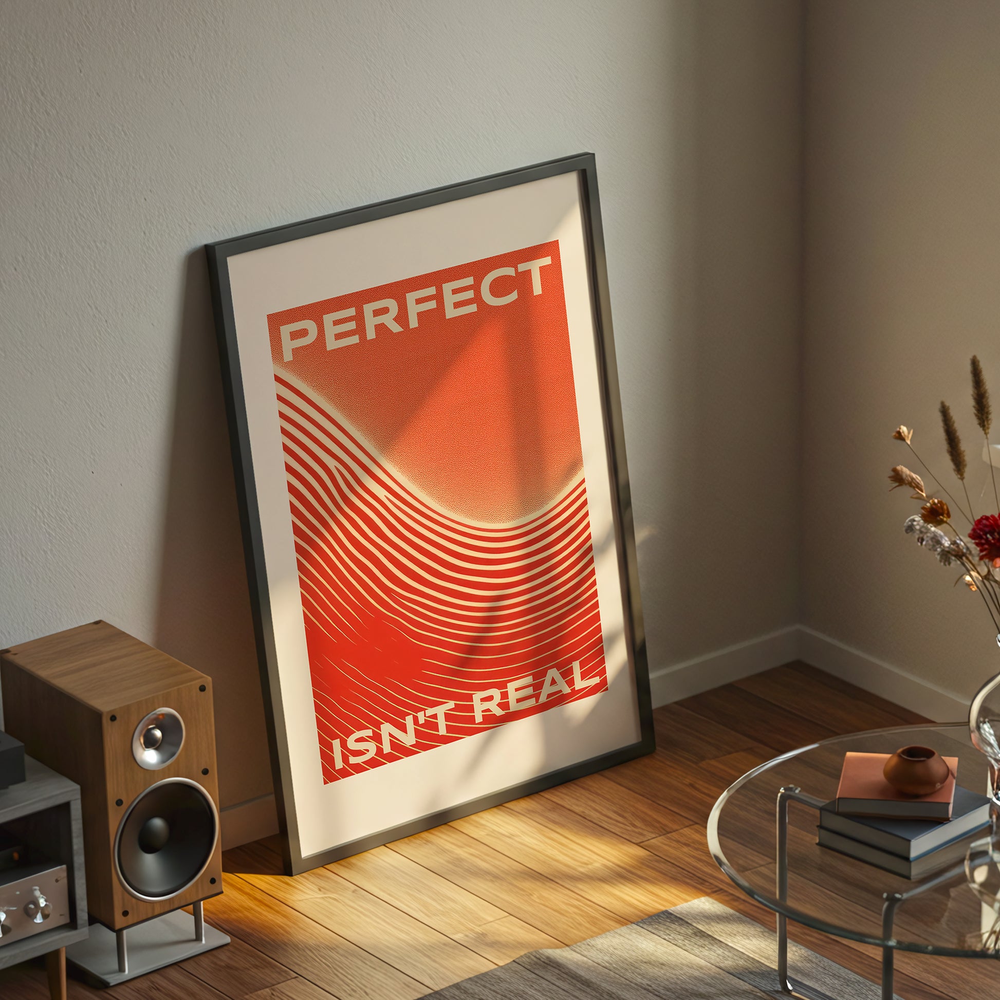 Perfect isn’t real-Motivational Typography Poster