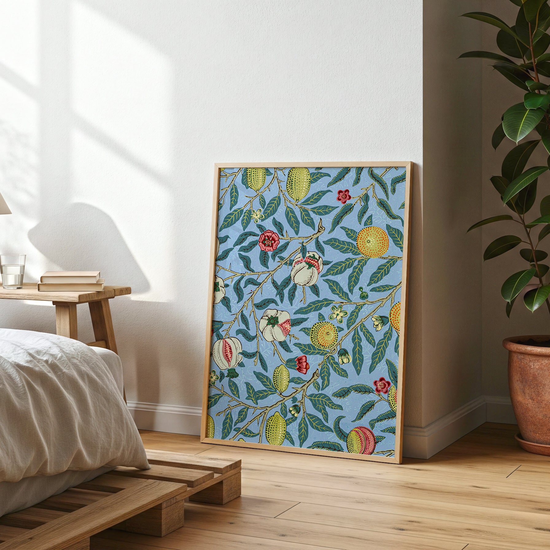 Blue Botanical Fruit Art Print (Digital Download)
