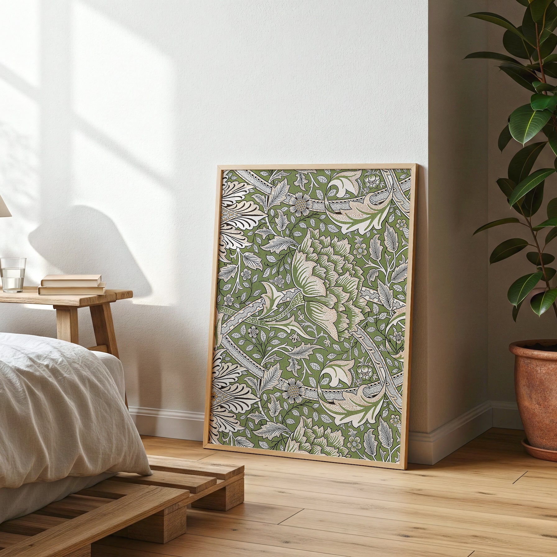 Vintage Floral Green Leaf Pattern (Digital Download)
