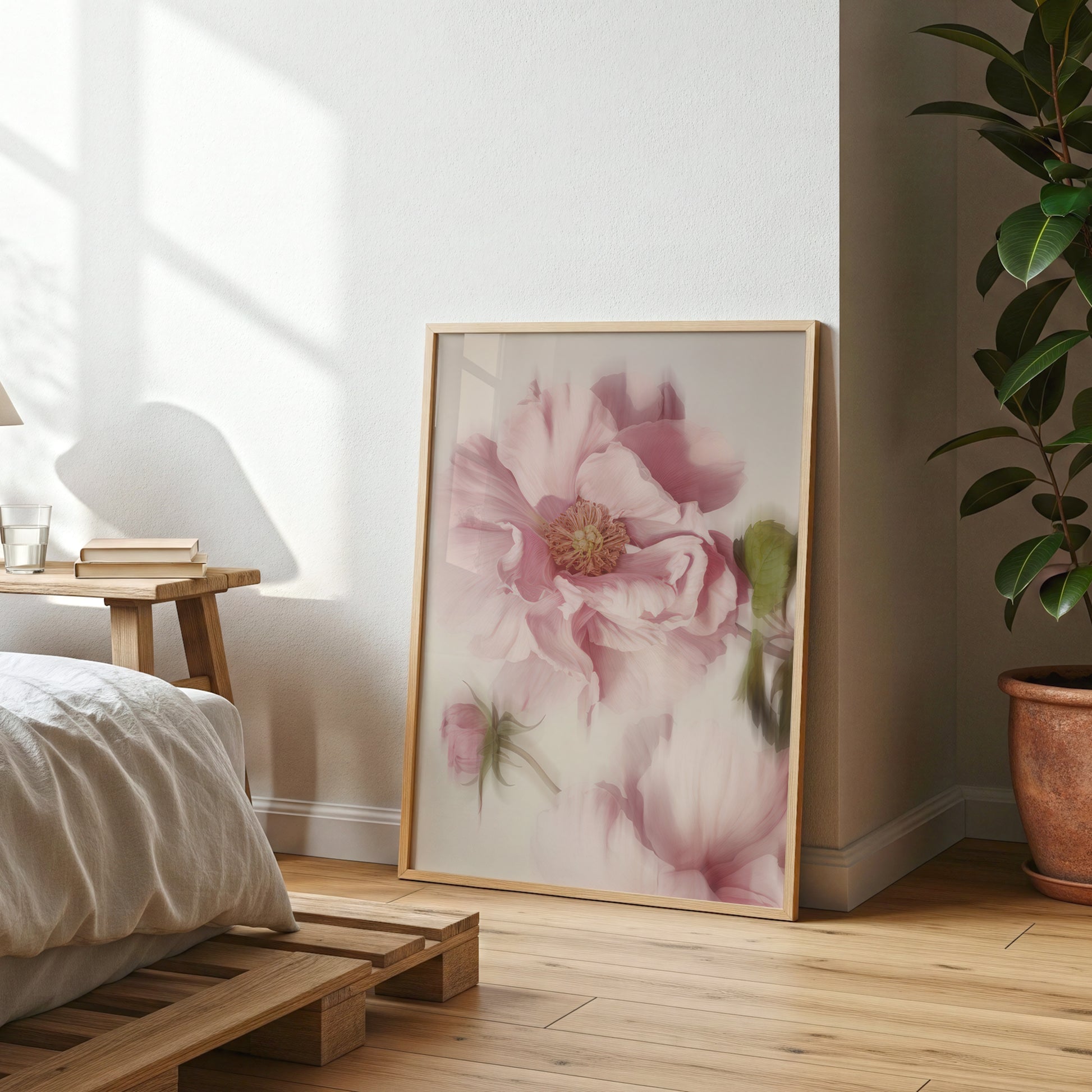 Moody Soft Focus Floral Poster