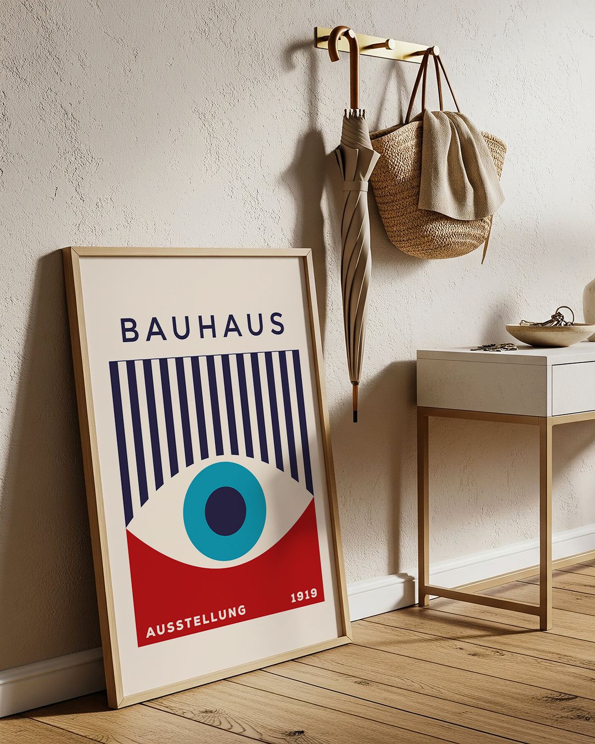 Bauhaus Eye Print – Vintage Geometric Poster, Minimalist Art (Digital Download)