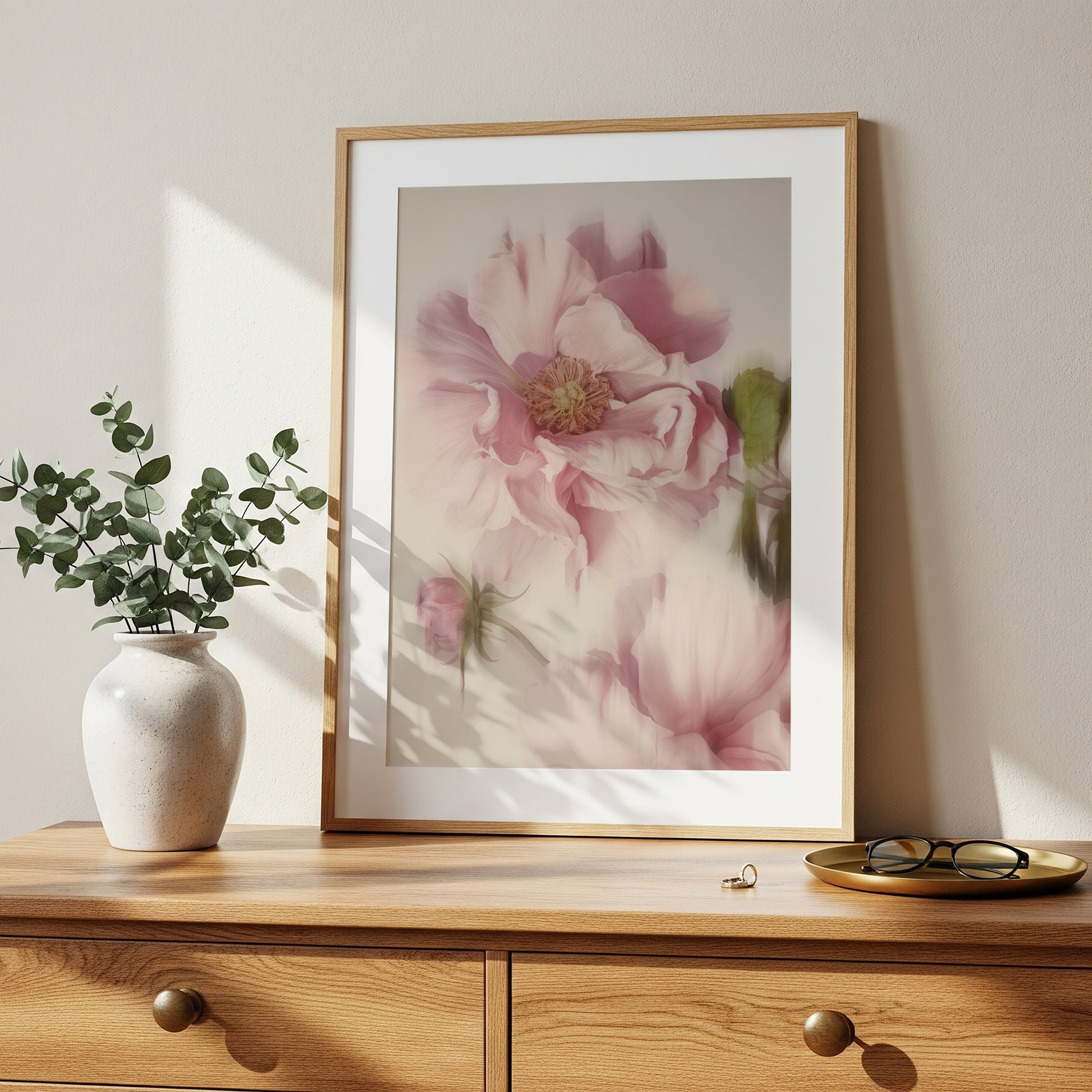 Moody Soft Focus Floral Poster