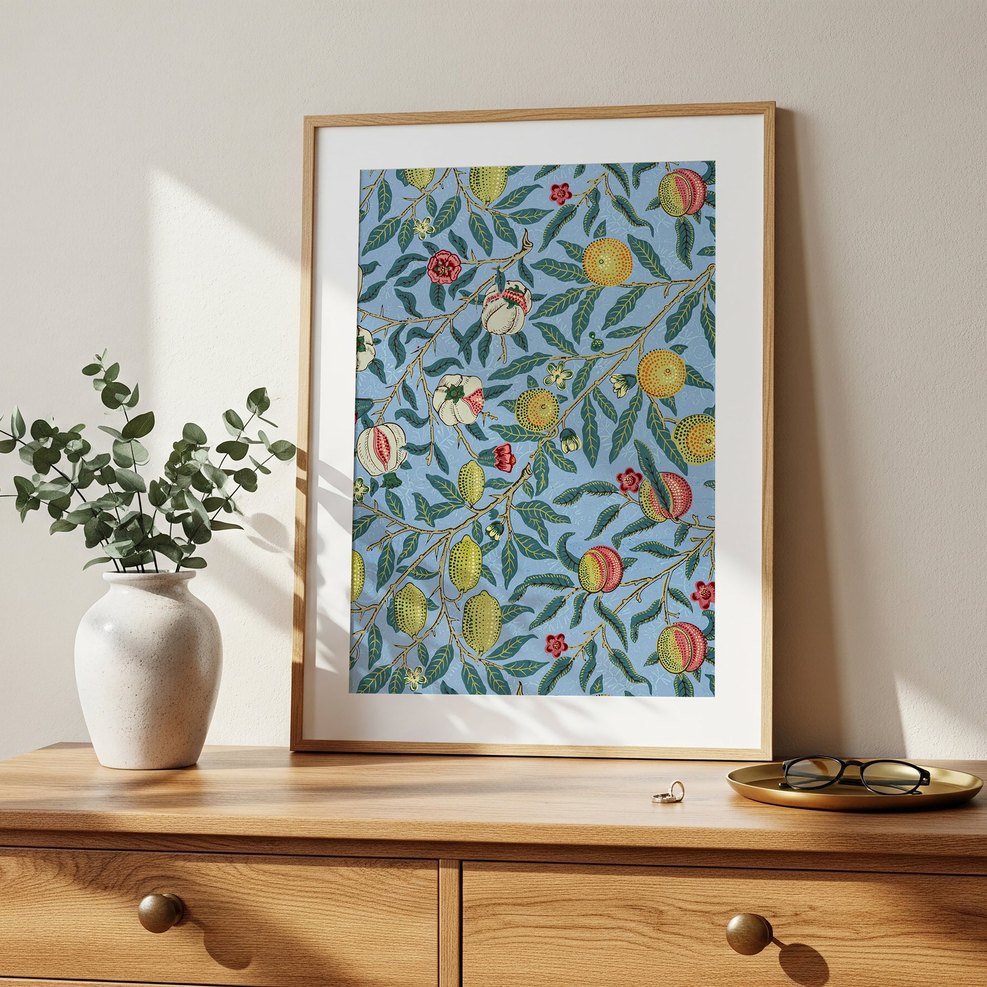 Blue Botanical Fruit Art Print (Digital Download)