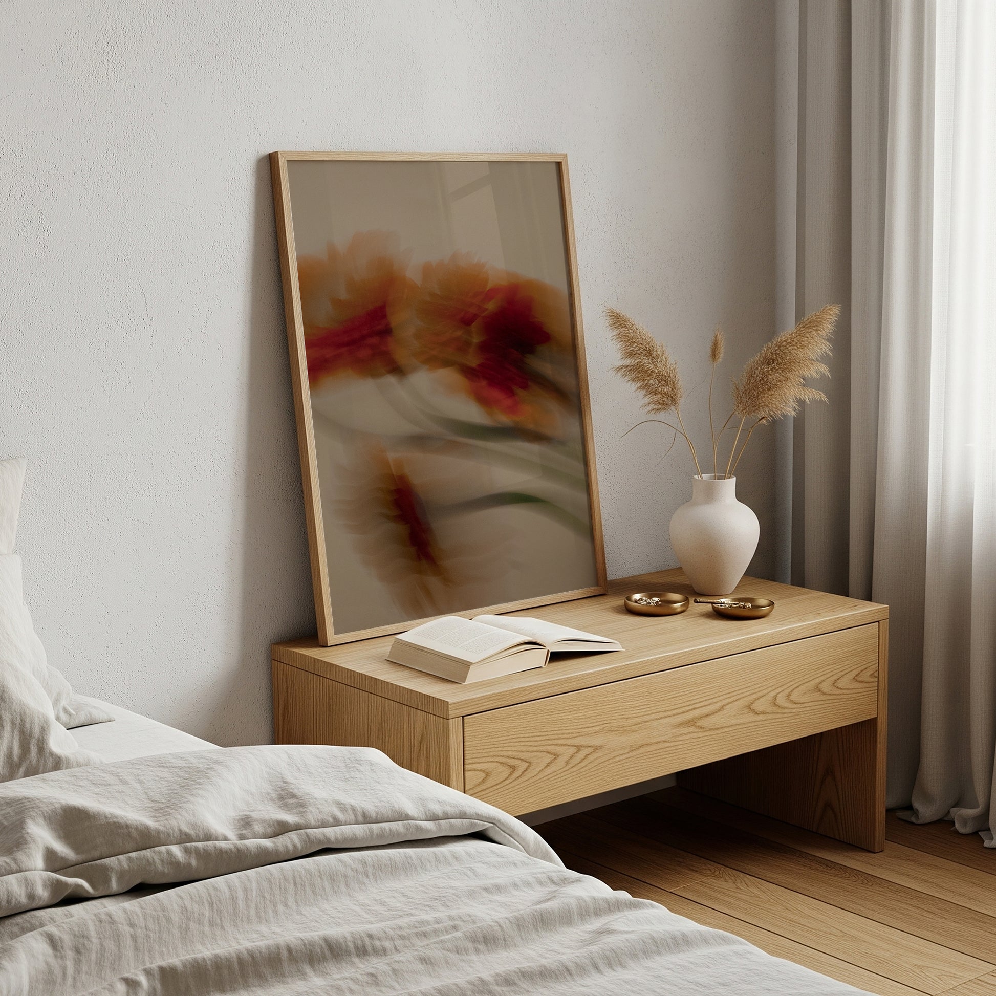 Moody Floral Motion Art Print