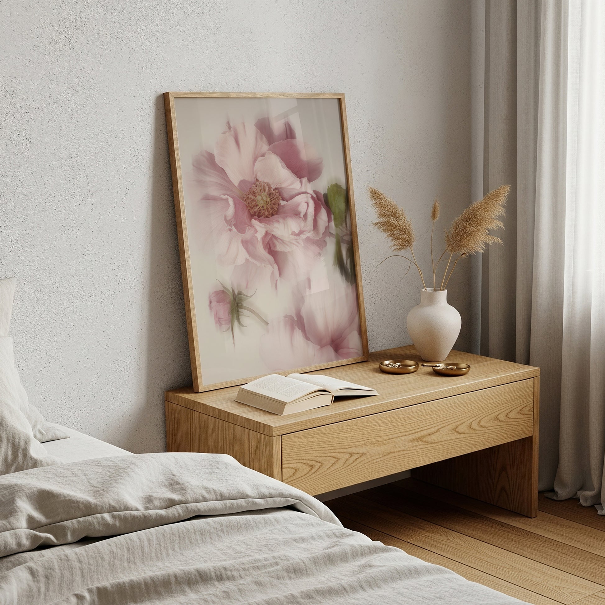 Moody Soft Focus Floral Poster