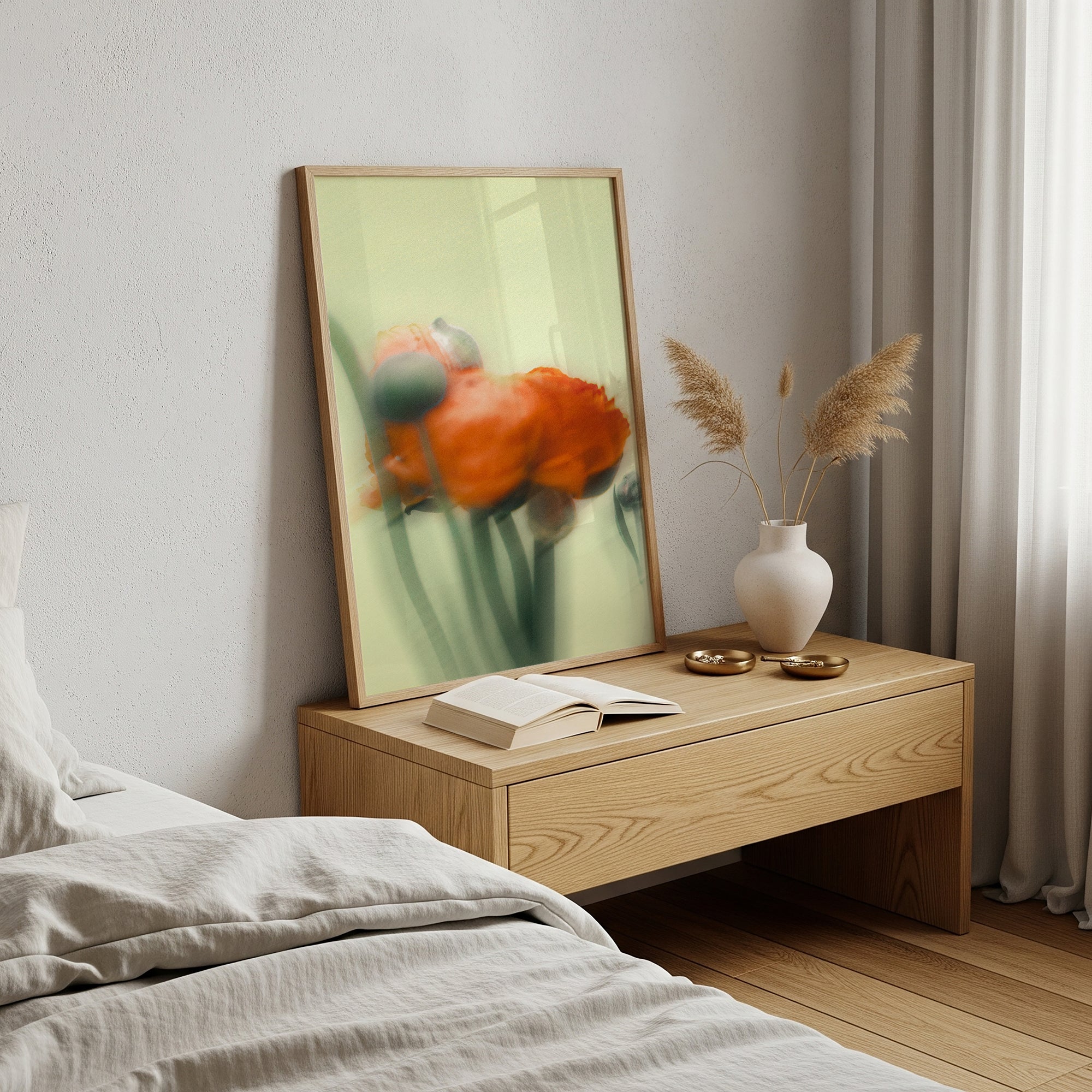 Dreamy Orange Flower Art Print