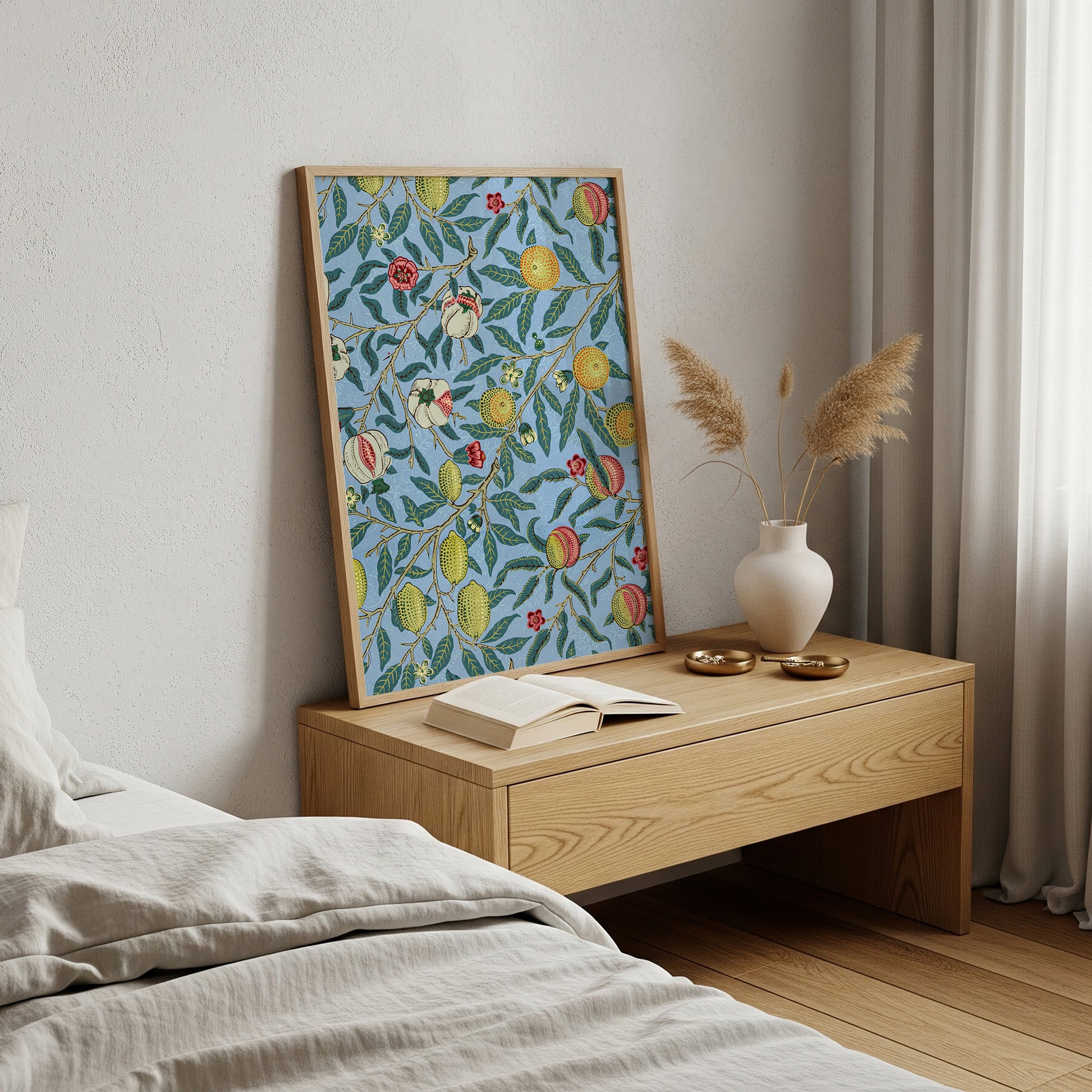 Blue Botanical Fruit Art Print (Digital Download)