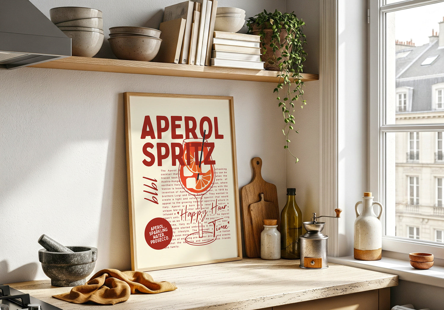 Aperol Spritz Italian Cocktail Poster (Digital Download)