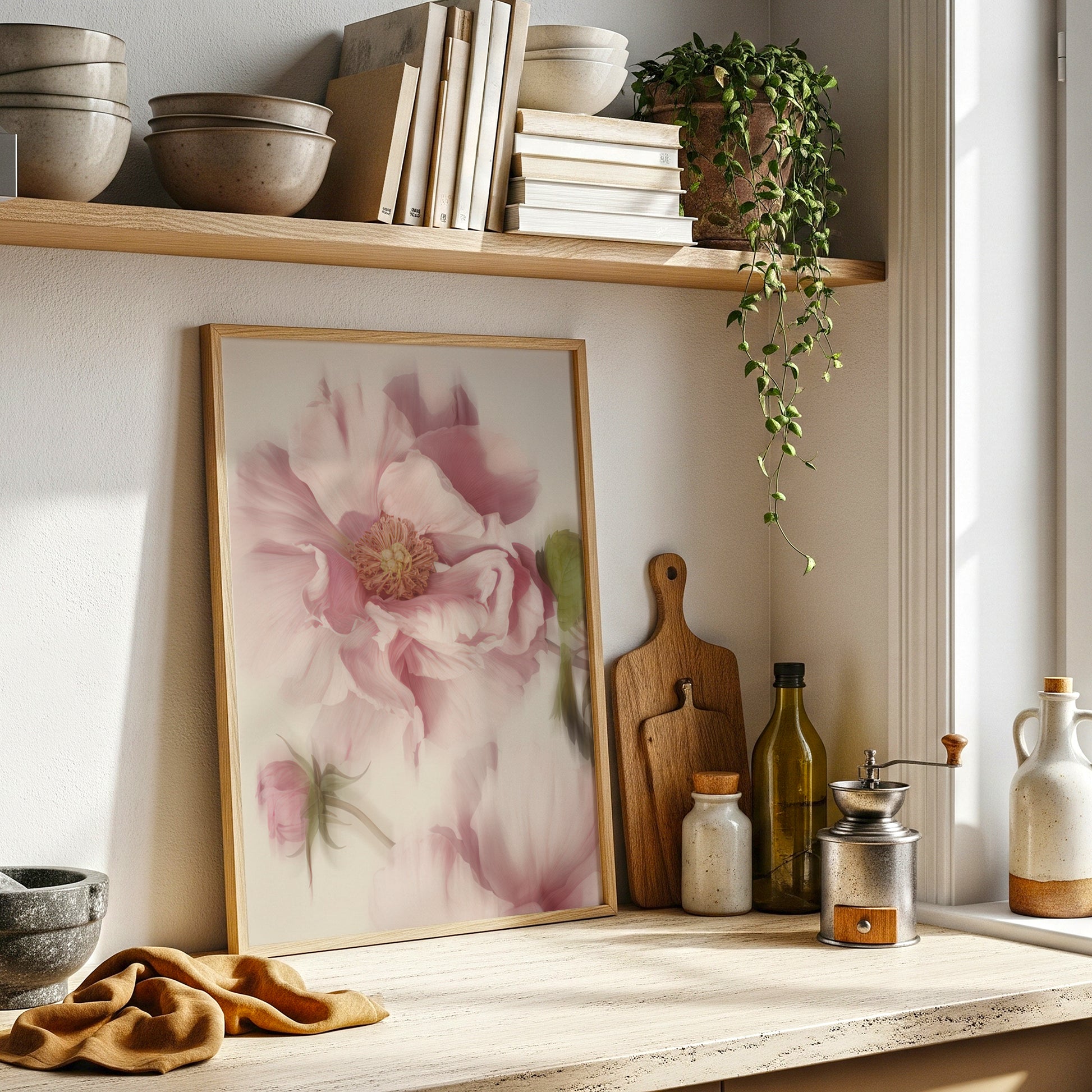 Moody Soft Focus Floral Poster