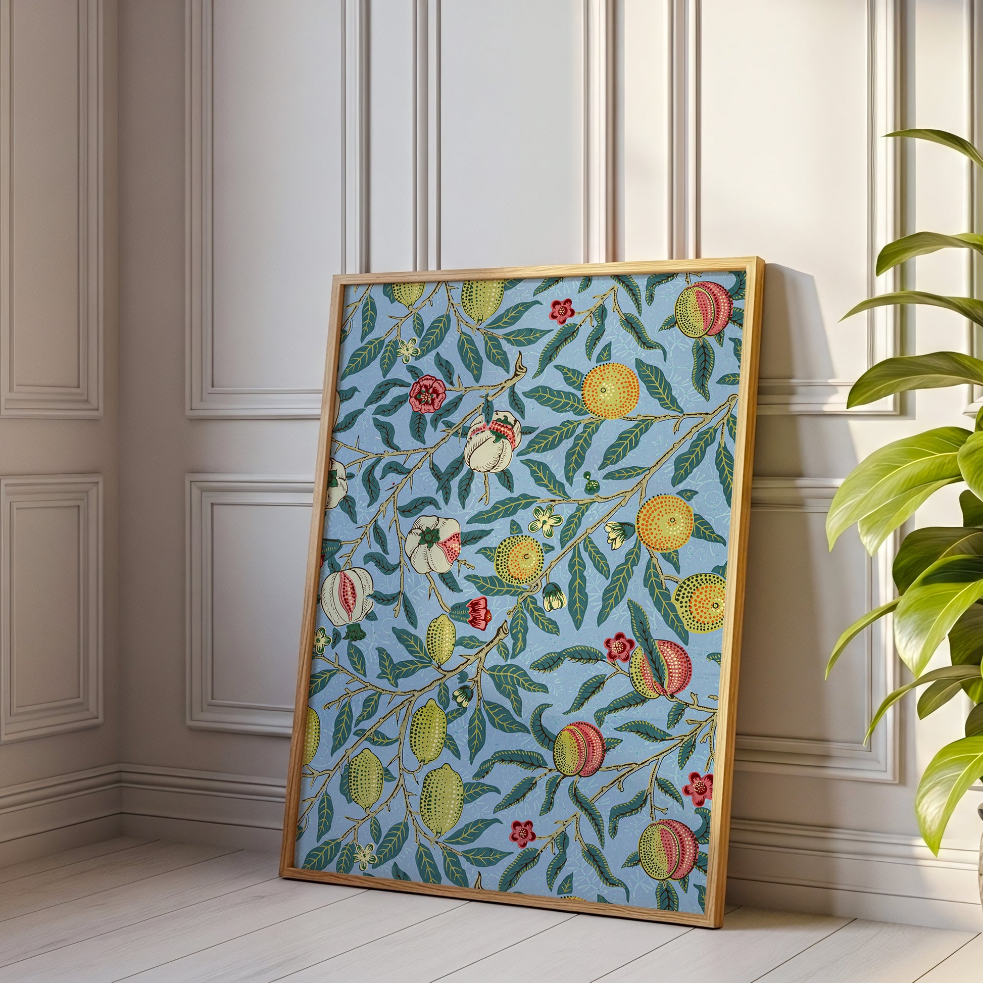Blue Botanical Fruit Art Print (Digital Download)